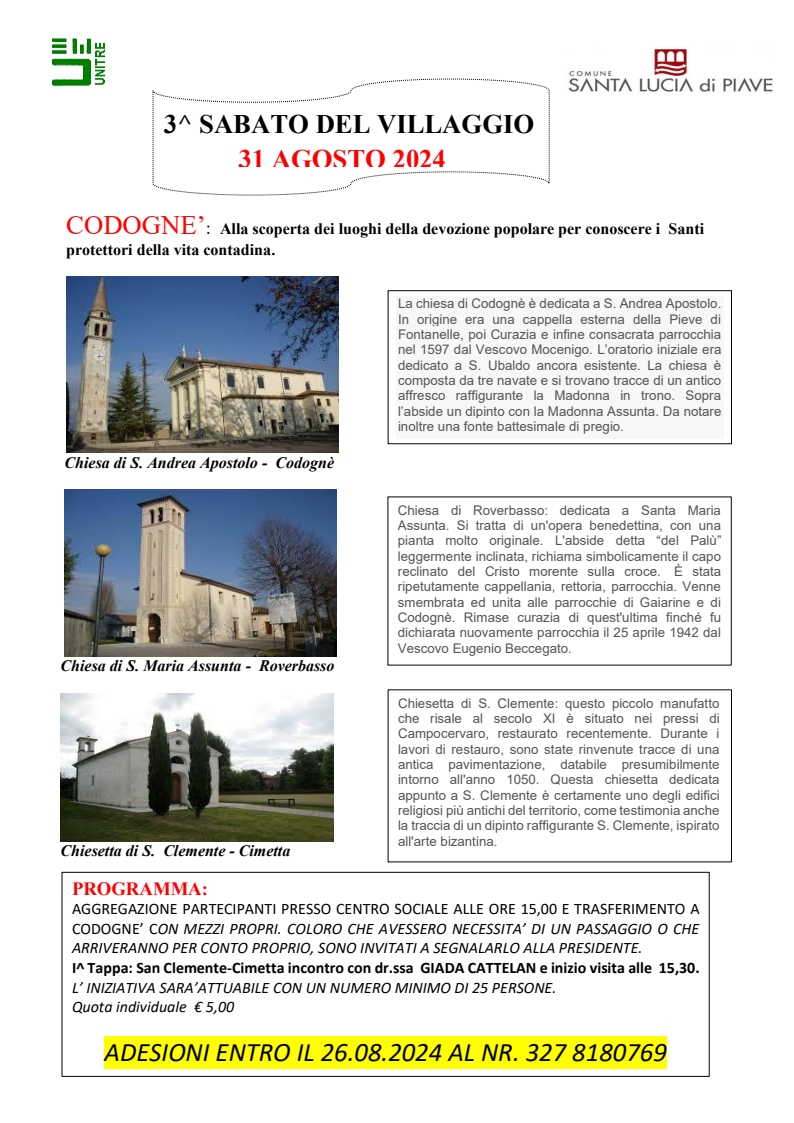 3° Sabato del Villaggio – Codognè